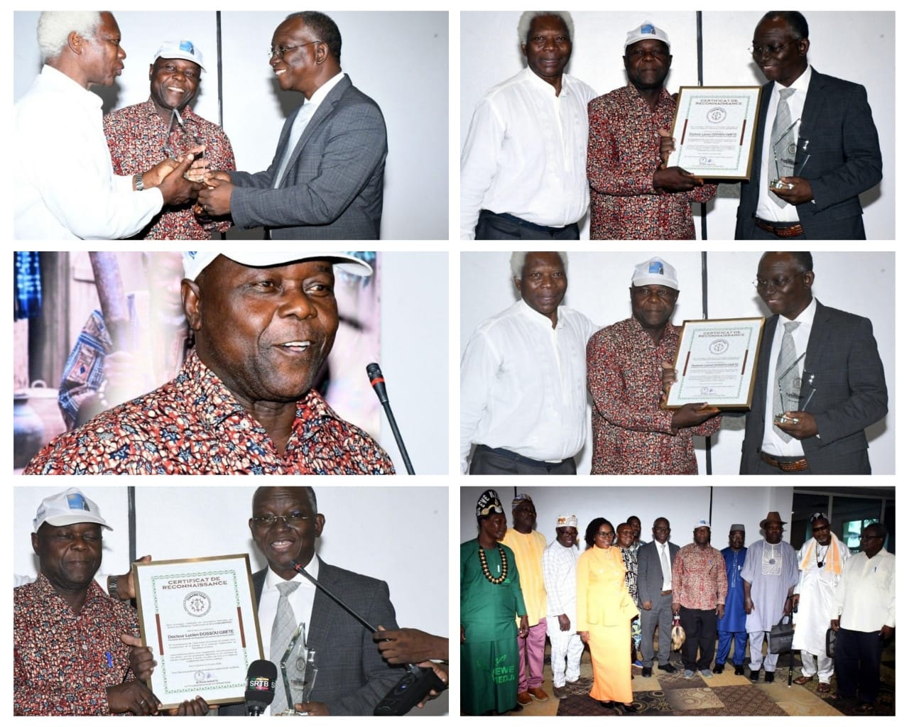 La FANAMETRAB donne un trophée et un certificat de reconnaissance à Dr Lucien DOSSOU-GBÉTÉ