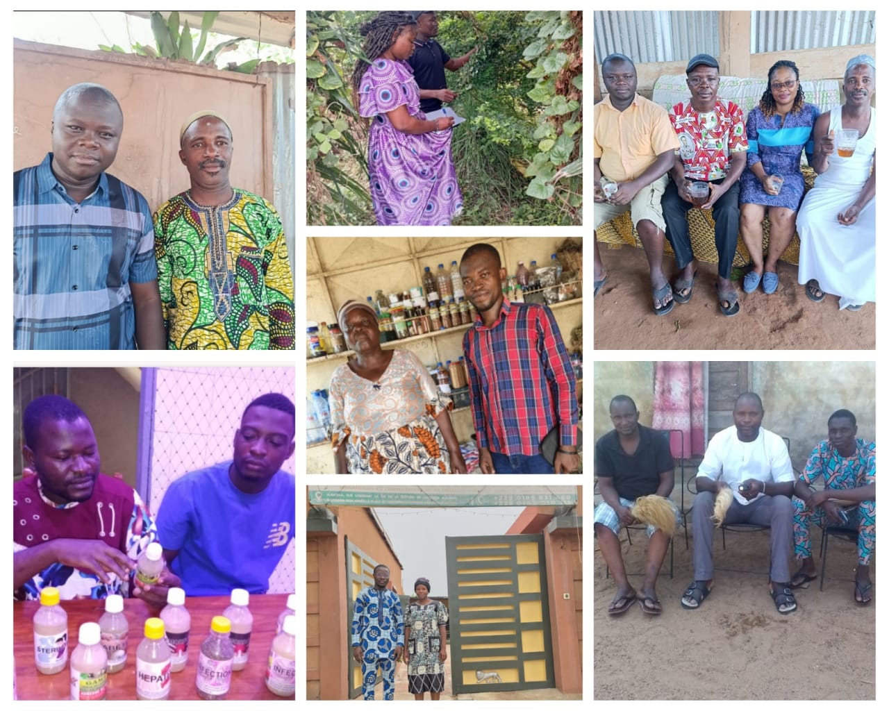 LES BÉNÉFICIAIRES DU PROJET MINNAGAN EN STAGE PRATIQUE AUPRÈS DES TRADIPRATICIENS